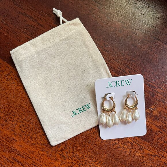 J. Crew pearl drop earrings NWT - Picture 3 of 9